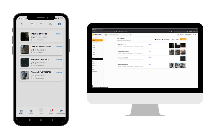 Professional capturing vehicle documentation with mobile device